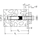 fischer FH II 12/M 6 I (77,5) nagyteljesítményű dübel belsőmenettel