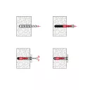 fischer DuoPower 6x30 WH K derékszögű kampóval (6 darab)