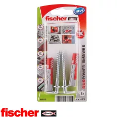   fischer DuoPower 10x50 WH K derékszögű kampóval (2 darab)