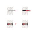 fischer DuoPower 8x40 RH K körkampóval (4 darab)