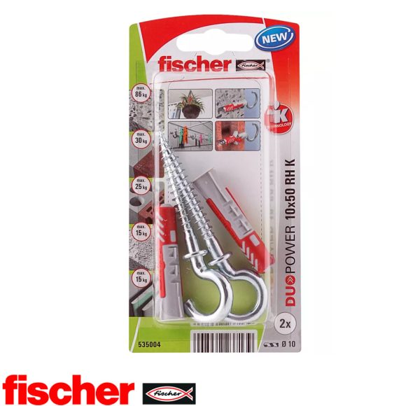 fischer DuoPower 10x50 RH K körkampóval (2 darab)