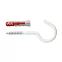 fischer DuoPower 10x50 RH G N K nagy körkampóval, fehér (2 darab)
