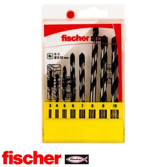 fischer D-C Set 3-10mm 8 db betonfúró (hengeres szár)