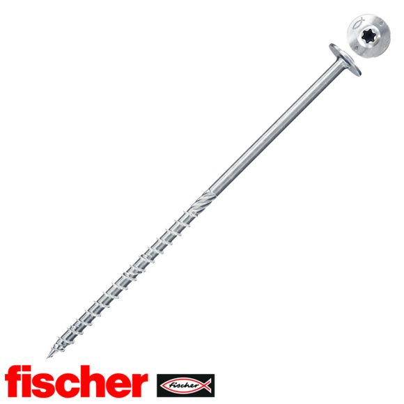 fischer FPF-WT 8x260 ZPP szerkezetépítő csavar (lapos nagyfejű, RM TX)