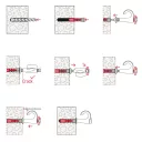 fischer EasyHook félkör kampó + DuoPower 8x40 (4 darab)