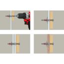 fischer 572923 DuoHM 4x55 S TX üreges 2K fém-nylon dübel