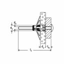 fischer 572924 DuoHM 5x55 S TX üreges 2K fém-nylon dübel