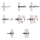 fischer 572925 DuoHM 6x55 S TX üreges 2K fém-nylon dübel