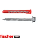 fischer 577364 HybridPower 10x90 FUS nagyteljesítményű műanyag-acél dübel HLF biztonsági csavarral