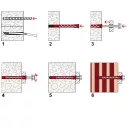fischer 577364 HybridPower 10x90 FUS nagyteljesítményű műanyag-acél dübel HLF biztonsági csavarral