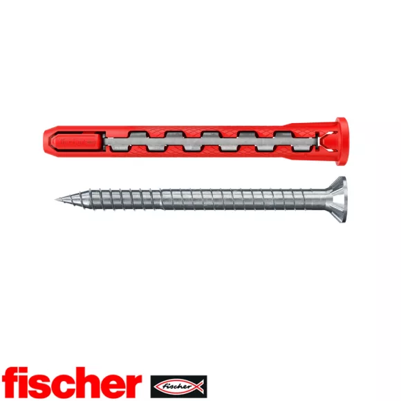 fischer 577365 HybridPower 10x90 T nagyteljesítményű műanyag-acél dübel SF biztonsági csavarral