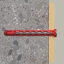 fischer 577365 HybridPower 10x90 T nagyteljesítményű műanyag-acél dübel SF biztonsági csavarral