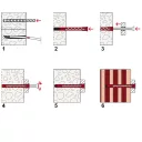 fischer 577365 HybridPower 10x90 T nagyteljesítményű műanyag-acél dübel SF biztonsági csavarral