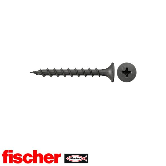 fischer FSN-TPR 3,9x45 F gipszkarton csavar famenettel (trombitafejű, foszfátozottzott, PH)