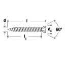fischer FSN-TPGM 3,9x30 PHF tárazott gipszkarton csavar HiLo menettel (fermacell) (kis süllyesztett fejű, foszfátozottzott, PH)