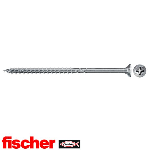 fischer FPF II CZP 6x160 BC faforgácslapcsavar SF RM PZ horganyzott (Power-Fast II)