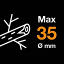 Fiskars PowerGear L31 (S) műanyag fogaskerekes ágvágó olló, rávágó - 38,7 cm (max Ø 35 mm)