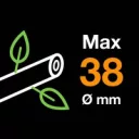 Fiskars PowerGear L74 (M) műanyag fogaskerekes ágvágó olló, mellévágó, horgos fejű - 55 cm (max Ø 38 mm)