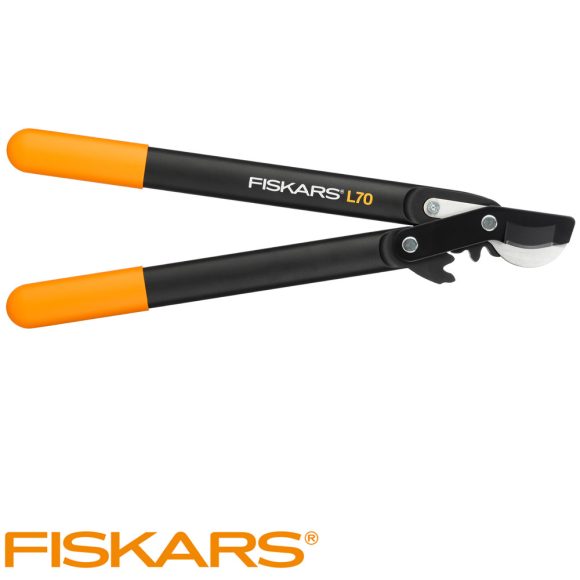 Fiskars PowerGear L70 (S) műanyag fogaskerekes ágvágó olló, mellévágó, horgos fejű - 45 cm (max Ø 38 mm)