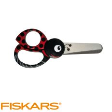 Fiskars állatos gyermekolló, 13 cm - katicabogár
