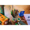 Fiskars állatos gyermekolló, 13 cm - katicabogár