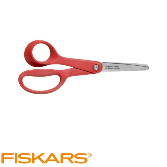 Fiskars balkezes gyermekolló, 13 cm - piros