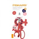 Fiskars balkezes gyermekolló, 13 cm - piros