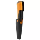 Fiskars 1023618 általános kés tokba épített élezővel - 21 cm (9 cm pengehossz)