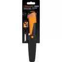 Fiskars 1023618 általános kés tokba épített élezővel - 21 cm (9 cm pengehossz)