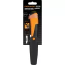 Fiskars 1023619 épületgépészeti kés tokba épített élezővel - 22 cm (9 cm pengehossz)