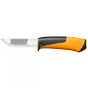 Fiskars 1023619 épületgépészeti kés tokba épített élezővel - 22 cm (9 cm pengehossz)