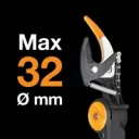 Fiskars PowerGearX UPX82 magassági ágvágó olló, mellévágó - 1,6 m (max Ø 32 mm)