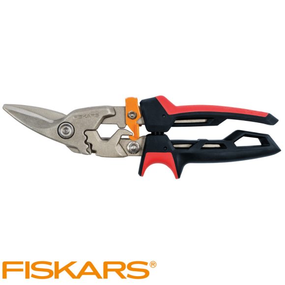 Fiskars 1027209 PowerGear Aviation lemezvágó olló, bal - 25 cm