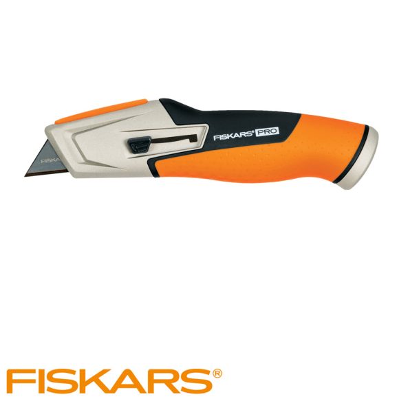 Fiskars 1027223 CarbonMax visszahúzható pengekés (trapézpengés)