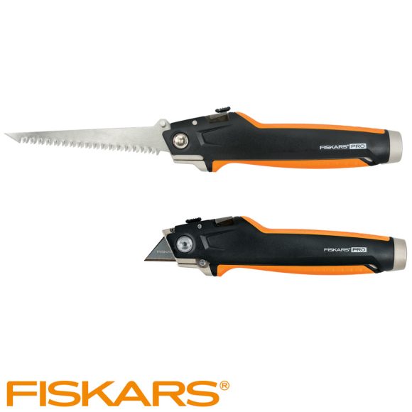 Fiskars 1027226 CarbonMax Drywaller pengekés gipszkartonhoz (trapézpenge + lyukfűrész)