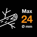 Fiskars X-series P941 metszőolló, rávágó (max Ø 24 mm)