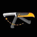 Fiskars X-series K80 összecsukható betakarító kés - 17,8 cm (7,7 cm pengehossz)