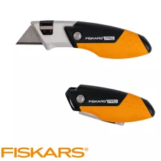   Fiskars 1062939 CarbonMax kompakt összecsukható pengekés (trapézpengés)