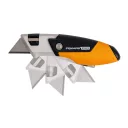 Fiskars 1062939 CarbonMax kompakt összecsukható pengekés (trapézpengés)