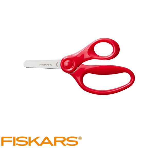 Fiskars tompa hegyű gyermekolló, 13 cm - piros