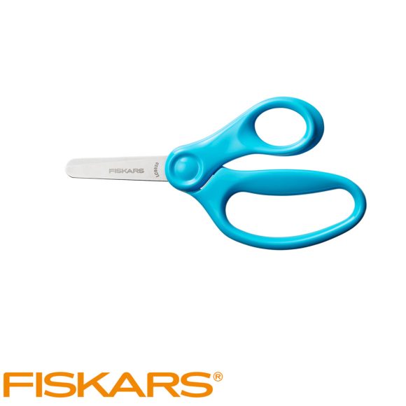 Fiskars tompa hegyű gyermekolló, 13 cm - türkiz