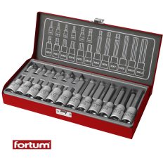   Fortum 4700008 dugókulcs bit készlet 1/4" - 1/2" (CrV), 18 db-os