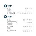 Fortum 4700020 dugókulcs készlet 1/4" - 1/2" (CrV), 32 db-os
