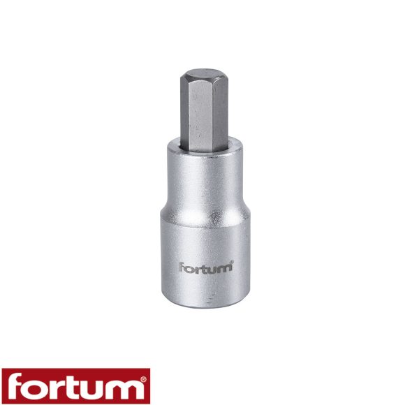 Fortum 4700610 dugókulcs imbusz bit CrV/S2 acél 1/2" - HEX 10 mm (L=55mm)