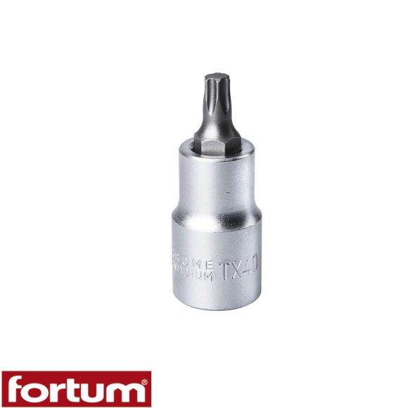 Fortum 4700724 dugókulcs Torx bit CrV/S2 acél 1/2" - T40 (L=55mm)