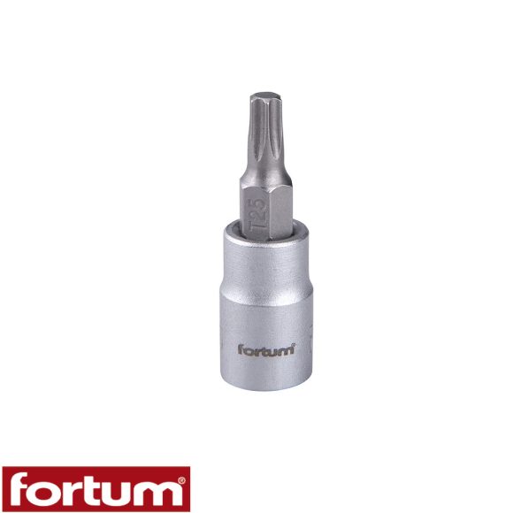 Fortum 4701723 dugókulcs Torx bit CrV/S2 acél 1/4" - T25 (L=37 mm)