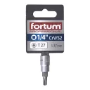 Fortum 4701724 dugókulcs Torx bit CrV/S2 acél 1/4" - T27 (L=37 mm)