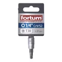 Fortum 4701725 dugókulcs Torx bit CrV/S2 acél 1/4" - T30 (L=37 mm)