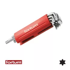   Fortum 4710300 hasszított torx kulcs készlet, S2 acél, T10-T50 - 9 db