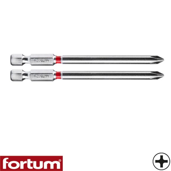 Fortum 4741221 behajtóhegy, S2 acél (1/4"), 2 db -  PH1 x 90 mm